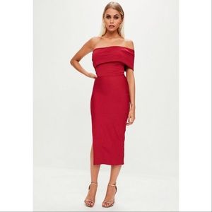 Missguided | Dresses | Bandage One Shoulder Midi